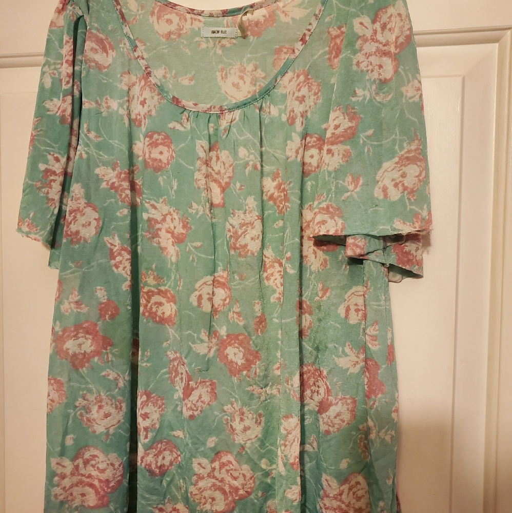 Sheer flower shirt